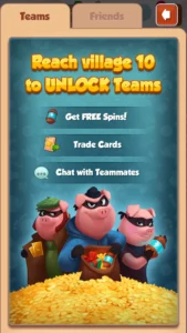 coin master unlock team